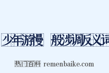 少年游慢·般涉调反义词是什么意思的图片